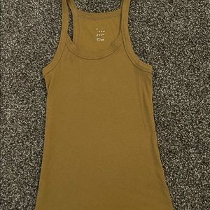 Olive green tank top. Size small